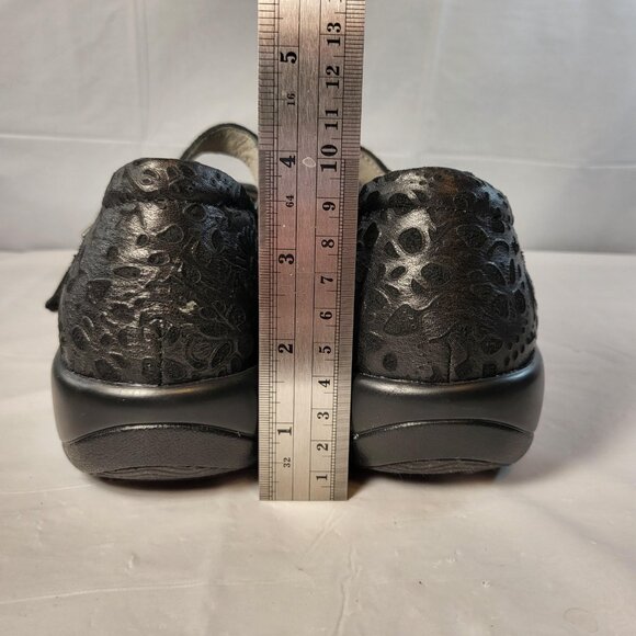 Alegria by PG Lite Kourtney Delicut Mary Jane Size 38 EU Black Floral Design - Picture 5 of 10
